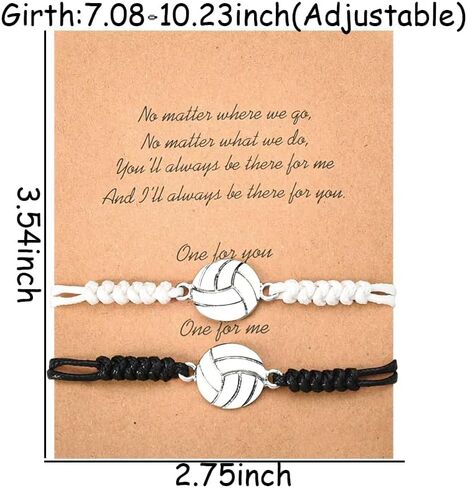 Matching Sports Bracelets Gifts for Women Men Volleyball Tennis Football Basketball Rugby Soccer Bracelets Christmas Gift in Kuwait