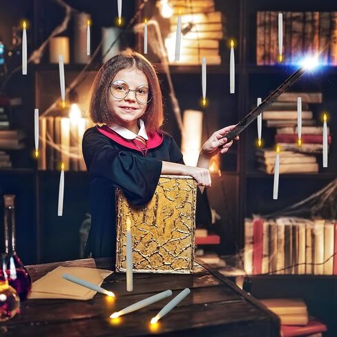 pensar Hanging Floating Candles with Wand 24 pcs, Flameless Taper Candles Battery Operated, LED Candles, Flickering Warm Light Christmas Candles, for Parties Christmas Decoration, Home Decor in Saudi Arabia