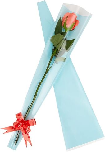 Clear Flower Bouquet Sleeves Package Bags Flower Wrapping Single Rose For Holiday Flowers Wrapping Paper Arrangement 40pcs Grey in Kuwait
