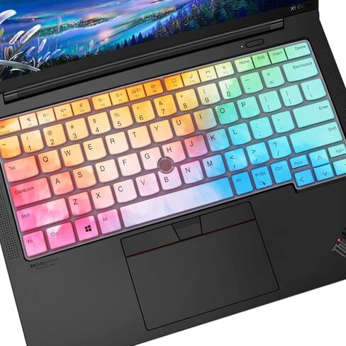 Keyboard Cover for 2023 2022 Lenovo ThinkPad T14 T14s L14 P14 (Gen 3/Gen 4), Thinkpad x1 Carbon Gen 11/10, Thinkpad E14 Gen 5, ThinkPad X1 Yoga Gen 8/7, 14 Inch Laptop Thinkpad Keyboard Skin -Black in Saudi Arabia
