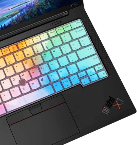 Keyboard Cover for 2023 2022 Lenovo ThinkPad T14 T14s L14 P14 (Gen 3/Gen 4), Thinkpad x1 Carbon Gen 11/10, Thinkpad E14 Gen 5, ThinkPad X1 Yoga Gen 8/7, 14 Inch Laptop Thinkpad Keyboard Skin -Black in Saudi Arabia