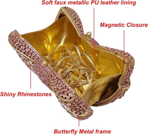 HUANG ZHUANG Bowknot Luxury Crystal Clutch Women Glitter Rhinestone Evening Bag for Party Wedding in Saudi Arabia