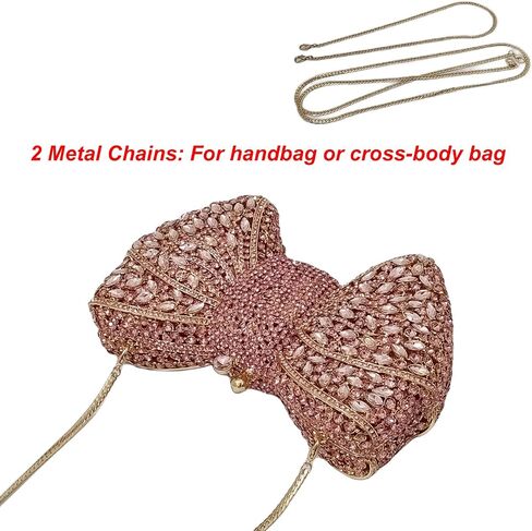HUANG ZHUANG Bowknot Luxury Crystal Clutch Women Glitter Rhinestone Evening Bag for Party Wedding in Saudi Arabia