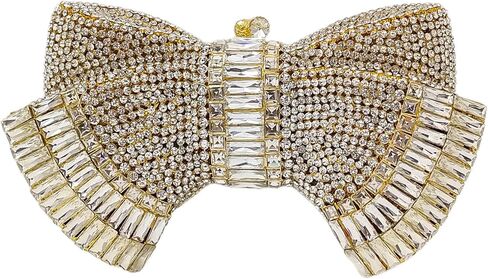 HUANG ZHUANG Bowknot Luxury Crystal Clutch Women Glitter Rhinestone Evening Bag for Party Wedding in Saudi Arabia