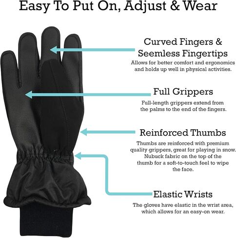 N'Ice Caps Kids Waterproof Snow Gloves Cute Animals Warm Winter Thinsulate in Saudi Arabia