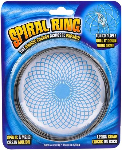 لعبة حلزونية حلزونية، لعبة ذراع حلقية دوارة للتدفق، لعبة زنبركية تعليمية حركية للطاقة، حلقة تدفق تفاعلية متعددة الحواس ثلاثية الأبعاد، 4.75 بوصة (عبوة واحدة) in Kuwait