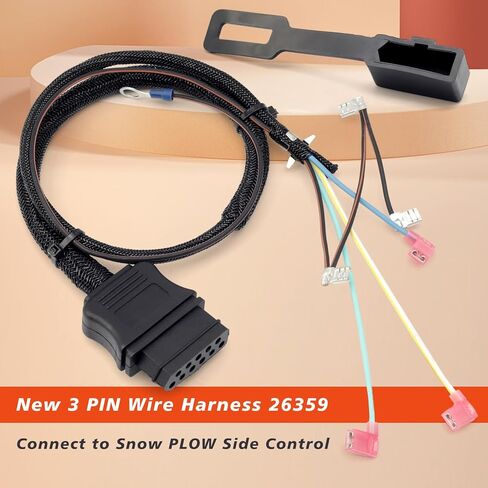 ترقية 3 دبوس محراث الثلج التحكم الجانبي سلك تسخير استبدال ل 26359 متوافق مع محراث الثلج الغربي لشاحنة فيشر 3 قابس in Kuwait