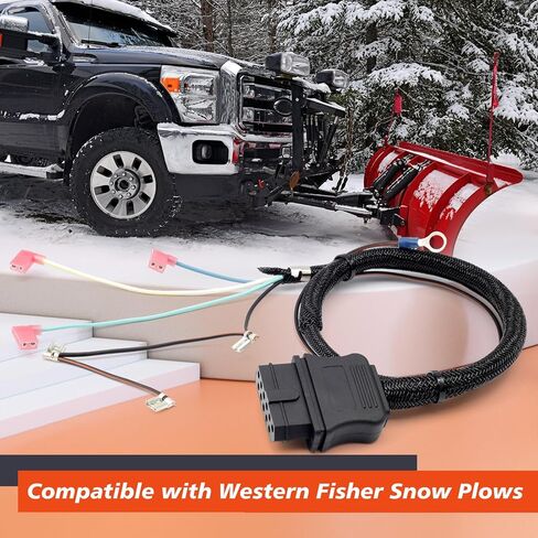 ترقية 3 دبوس محراث الثلج التحكم الجانبي سلك تسخير استبدال ل 26359 متوافق مع محراث الثلج الغربي لشاحنة فيشر 3 قابس in Kuwait