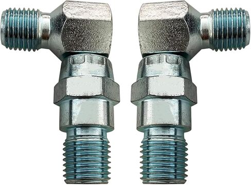 2 قطعة خرطوم هيدروليكي 90 درجة مرفقين دوارين لشفرة محراث الثلج ماير 21855 in Kuwait