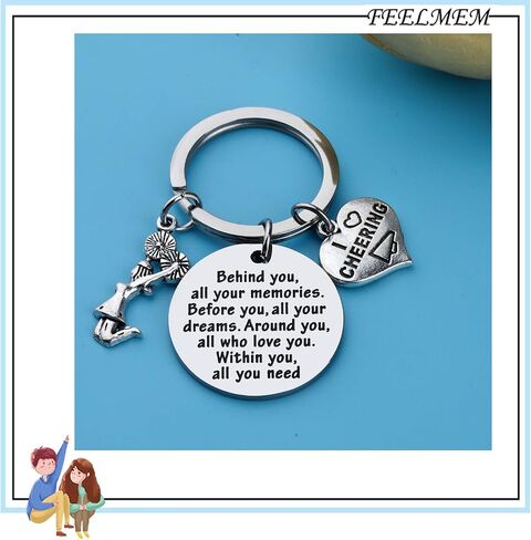 FEELMEM Cheer Keychain Girl Cheerleading Gift Cheerleader Gift for Cheer Team in Saudi Arabia