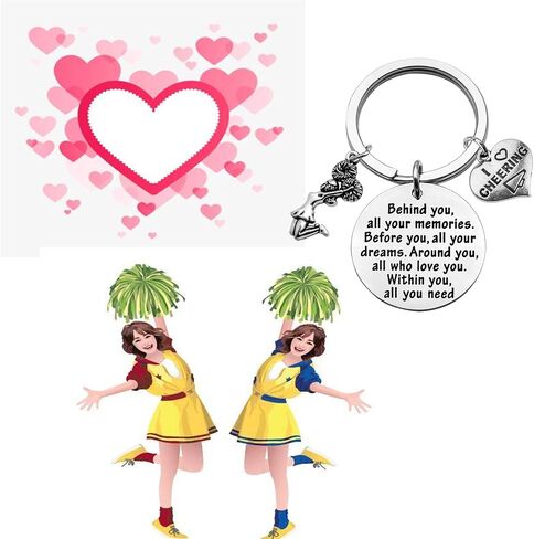 FEELMEM Cheer Keychain Girl Cheerleading Gift Cheerleader Gift for Cheer Team in Saudi Arabia