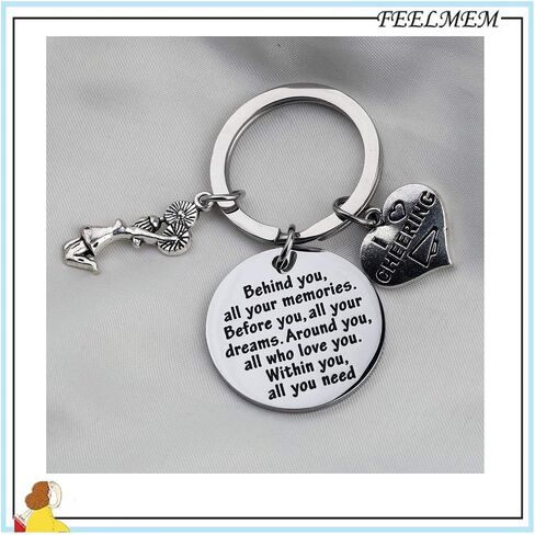 FEELMEM Cheer Keychain Girl Cheerleading Gift Cheerleader Gift for Cheer Team in Saudi Arabia