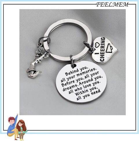 FEELMEM Cheer Keychain Girl Cheerleading Gift Cheerleader Gift for Cheer Team in Saudi Arabia