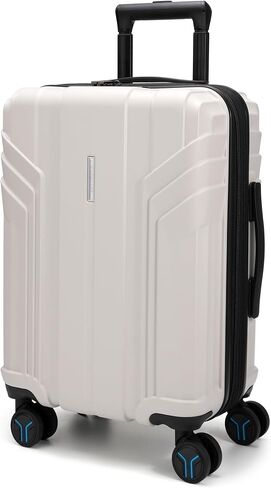 BAGSMART Expandable Carry On Luggage 22x14x9 Airline Approved, 1OO% PC Lightweight Hard Shell Suitcase, 20 Inch Travel Luggage with Spinner Wheels, Waterproof Rolling Suitcase, Biege in Saudi Arabia