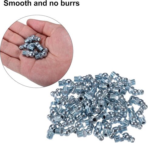 X AUTOHAUX 50 Pcs M8x1.25 Grease Nipple Fitting Bend 45 Degree Angle Galvanized Steel Grease Zerk Fitting Adapter for Car Truck Automotive Mechanical Lubrication in Saudi Arabia