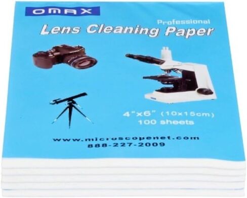 OMAX 5XA99CPB100 Microscope and Camera Optical Lens Cleaning Paper - 500 | USB 2.0 Connectivity 500 Sheets Included Optical Grade Cleaning Paper For Microscope & Camera Lenses in Saudi Arabia