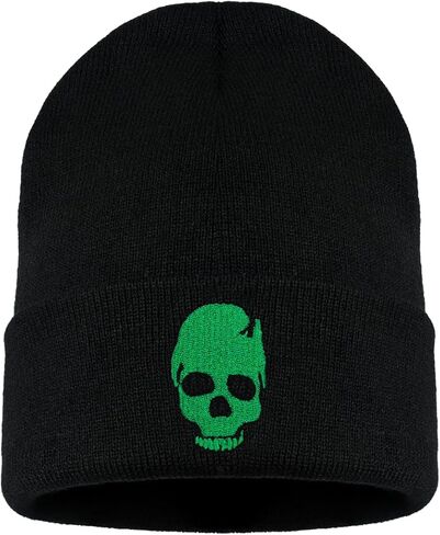 قبعة صغيرة مطرزة للرجال والنساء، قبعة شتوية قابلة للتمدد، قبعة هيكل عظمي مكبلة دافئة، قبعة جمجمة in Kuwait