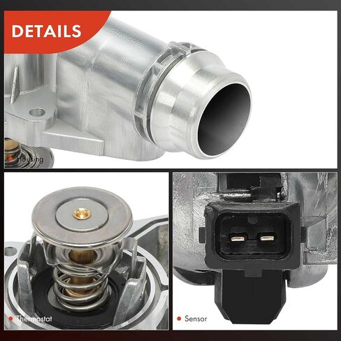 A-Premium Engine Coolant Thermostat and Housing Assembly with Sensors Compatible with BMW 320i, 323Ci, 323i, 325i, 328i, 330Ci, 330xi, 528i, 530i, X5, Z3, Z4 & More, Repalce# 11531437040, 11531436823 in Saudi Arabia
