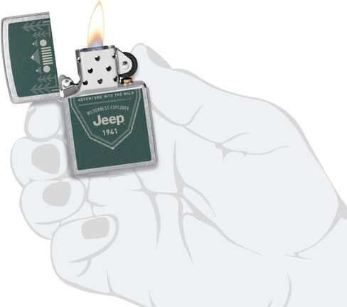 ولاعة جيب للجيب من الكروم للخريطة الطبوغرافية للشارع من Zippo Jeep in Kuwait