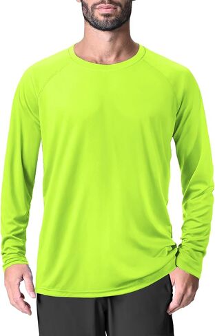 KINSWT Men's UPF 50+ Rash Guard Long Sleeve Sun Protection UV SPF Shirts Quick Dry Lightweight Fishing Swim T-Shirts in Saudi Arabia