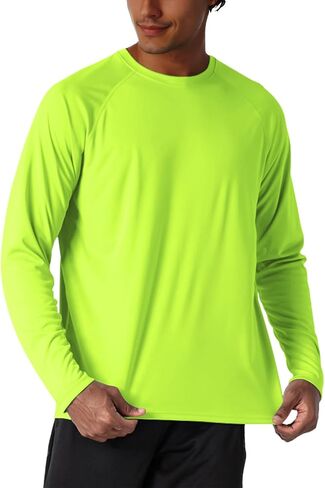 KINSWT Men's UPF 50+ Rash Guard Long Sleeve Sun Protection UV SPF Shirts Quick Dry Lightweight Fishing Swim T-Shirts in Saudi Arabia