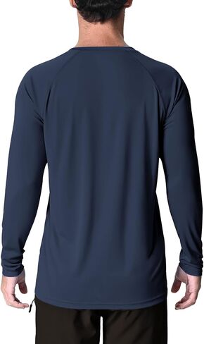 KINSWT Men's UPF 50+ Rash Guard Long Sleeve Sun Protection UV SPF Shirts Quick Dry Lightweight Fishing Swim T-Shirts in Saudi Arabia