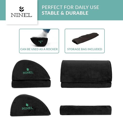 NINEL Foot Rest for Under Desk at Work - Ergonomic Memory Foam Office Foot Rest - Home Office Desk Accessories - Gaming Foot Rest - Incl. Storage Bag in Saudi Arabia