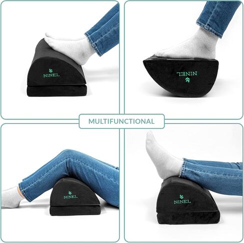 NINEL Foot Rest for Under Desk at Work - Ergonomic Memory Foam Office Foot Rest - Home Office Desk Accessories - Gaming Foot Rest - Incl. Storage Bag in Saudi Arabia