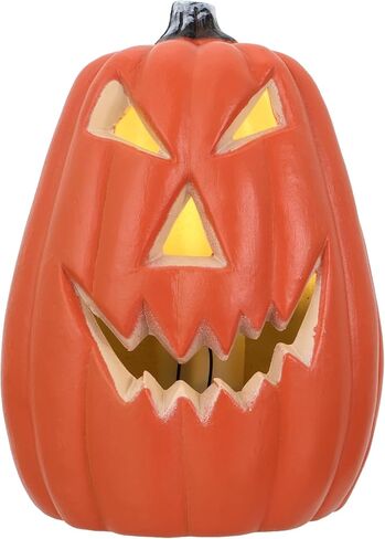 Halloween Light up Pumpkin,5.5 inch Jack O Lantern Luminous Pumpkin Figurine for Halloween Thanksgiving Carnival Party Table Centerpieces Decorative（Without Battery） in Kuwait