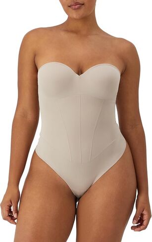 Maidenform Womens Tummy Shaping Thong Bodysuit, Multiway Thong Shaper, Firm Control in Saudi Arabia