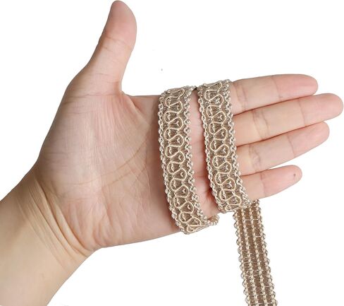 BEL AVENIR Gimp Braid Trim 1 cm/0.39 inch Diameter, 10 Yard Handmade Fabric Basic Trim, Polyester Upholstery Trim for Sewing DIY Costume Curtain Slipcover Home Decorative (5#Camel) in Saudi Arabia