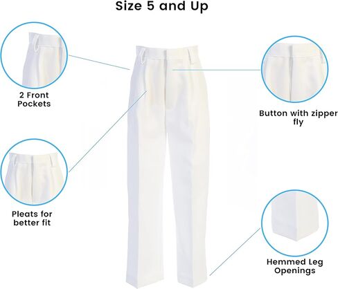 Black Dress Pants for Boys - Baby Boy Dress Pants - Toddler Boy Dress Pants - Kids Uniform Husky Suit Pants & Slacks in Kuwait