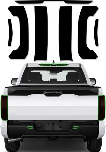 Precut Tail Light Tint Cover in Dark Smoke, Vinyl, Glossy Finish for Toyota Tundra 2022 2023 in Saudi Arabia