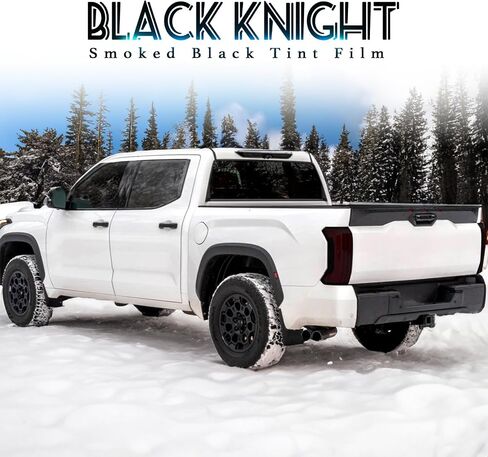 Precut Tail Light Tint Cover in Dark Smoke, Vinyl, Glossy Finish for Toyota Tundra 2022 2023 in Saudi Arabia
