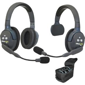 Eartec UL2SD UltraLITE Wireless Microphone System with 1 Master and 1 Remote Headsets (1 Single & 1 Double)