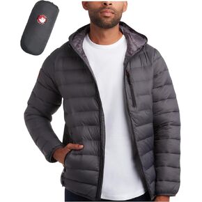 CANADA WEATHER GEAR Mens' Puffer Jacket - Lightweight Packable Bubble Coat, Water Resistant Outerwear Jackets for Men (M-XXL)