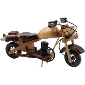 Ximimark 1Pcs Vintage-Style Handcrafted Wooden Motorcycle – Artisanal Desk Ornament for Collectors & Home Decor, Perfect All-Season Accessory