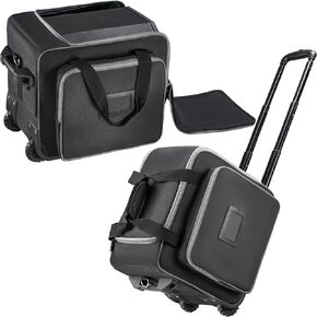 Aleemin Speaker Bag with Wheels Compatible with Bose S1 Pro, Rolling Speaker Carrying Case with Multi-pocket & 2 Fix Straps, Soft Padded Speaker Roller Bag Compatible with Bose S1 Pro & Accessories