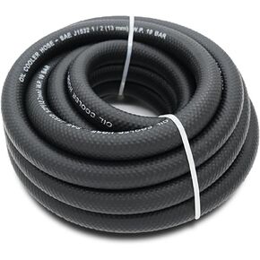 3/8" Transmission Oil Cooler Hose - SAE J1532 Power Steering Hose 10FT, Ideal for Fuel, Hydraulic, and Power Steering Applications, Excellent Heat and Oil Resistance 300PSI High Pressure