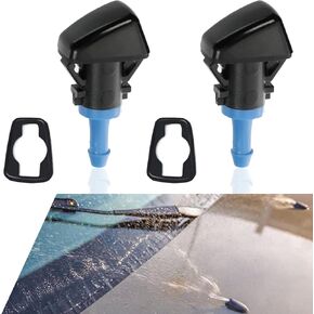 2 PCS Car Windshield Wiper Nozzle with Gasket, Durable Vehicle Wash Nozzle Assembly, Compatible with Chrysler Jeep Dodge Patriot Compass, Replacement OEM #5303834AB (Blue)