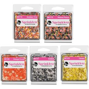 Buttons Galore Sprinkletz, Tiny Polymer Clay Embellishments for Crafts, Scrapbooks, Card Making & Shaker Crafts-Halloween- 60 Grams Total