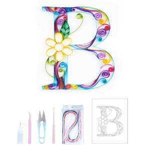 مجموعة اللف Uniquilling، 8 * 10 في رسائل B مجموعات تخريمية ورقية مع أدوات اللف واستخدام الدليل، مجموعات اللف الورقية، DIY اللف الفني جدار الفن الحديث لغرفة المعيشة