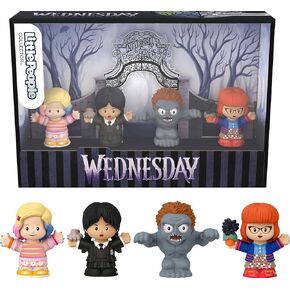 Little People Collector Wednesday TV Series Special Edition Set for Adults & Fans, 4 Figures in Display Package