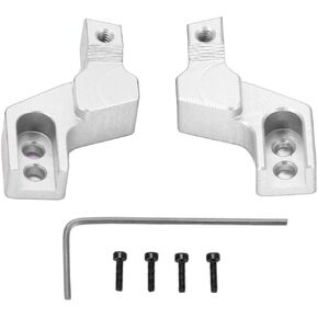 HERCHR RC Front Bumper Mounts,2pcs Aluminum Alloy Front Bumper Fixing Mount Posts Parts with Screws Wrench for Axial SCX24 1/24 RC Car