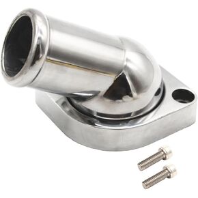 45° Polished Swivel Water Neck Thermostat Housing Compatible with Chevrolet LS Engine 5.3 6.0 LS1 LS2 LS3