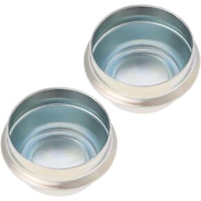 2Pcs 40mm Dust Hub Cap Grease Cover Trailer Wheel Cold Rolled Plate Galvanized Fits Trailer Hubs with an Internal 40mm Dia Silver
