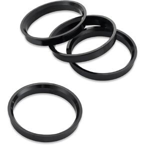 4 PCS Car Wheel Hub Center Ring, 73.1MM to 60.1MM Plastic Reducer Ring Adapter Ring, Fill Gaps, Wheel Modification Accessories, Universal for Most Cars Trucks (Black)