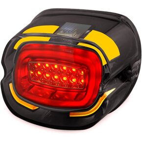LED Rear Tail Light Motorcycle Taillights Brake Driving Compatible with Harley Dyna Road King Electra Glide Street Bob Touring (Smoke and Red)