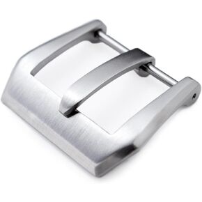 MiLTAT 22mm Watch Bands Screw type Buckle, 4mm Tongue Brushed 316L Stainless Steel
