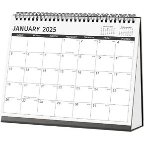 2025 Desk Calendar - 12 Months Desktop Calendar 2025, January - December 2025, 10.51'' x 10.11'', Standing Flip 2025 Desktop Calendar with 4 More Months Calendar